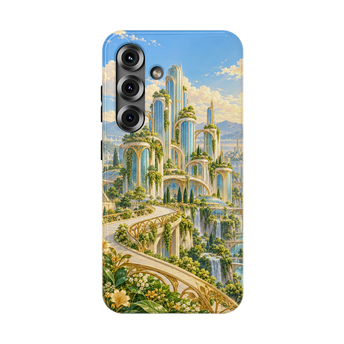 Impact-Resistant Phone Case – Enchanted Sky City Fantasy Architecture