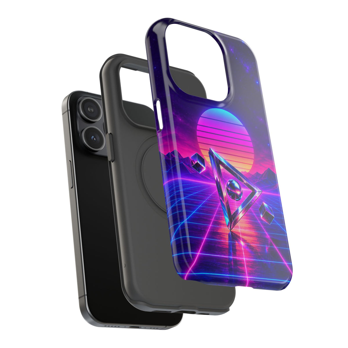 Retro Synthwave Impact-Resistant Phone Case