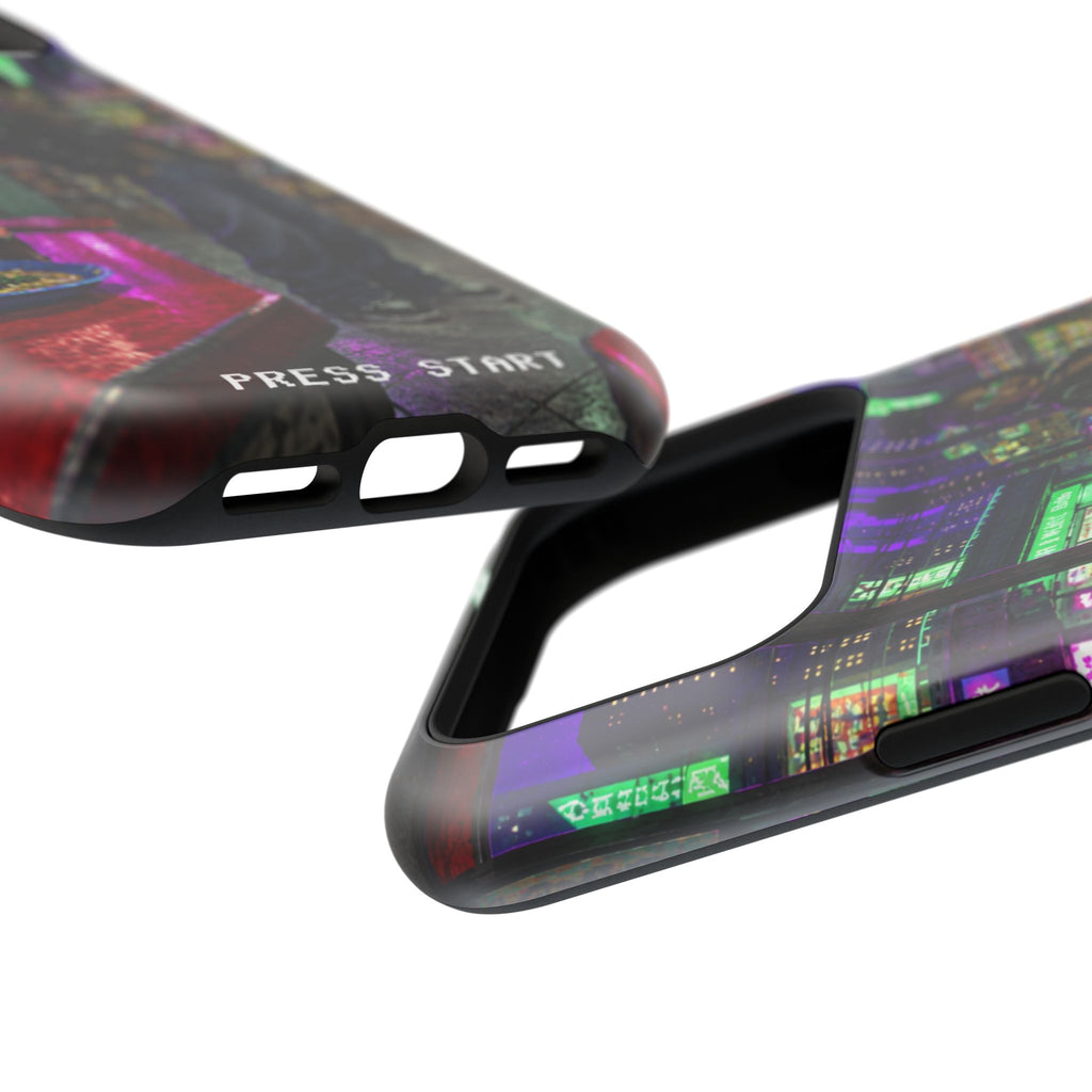 Press Start Cyberpunk Arcade Phone Case