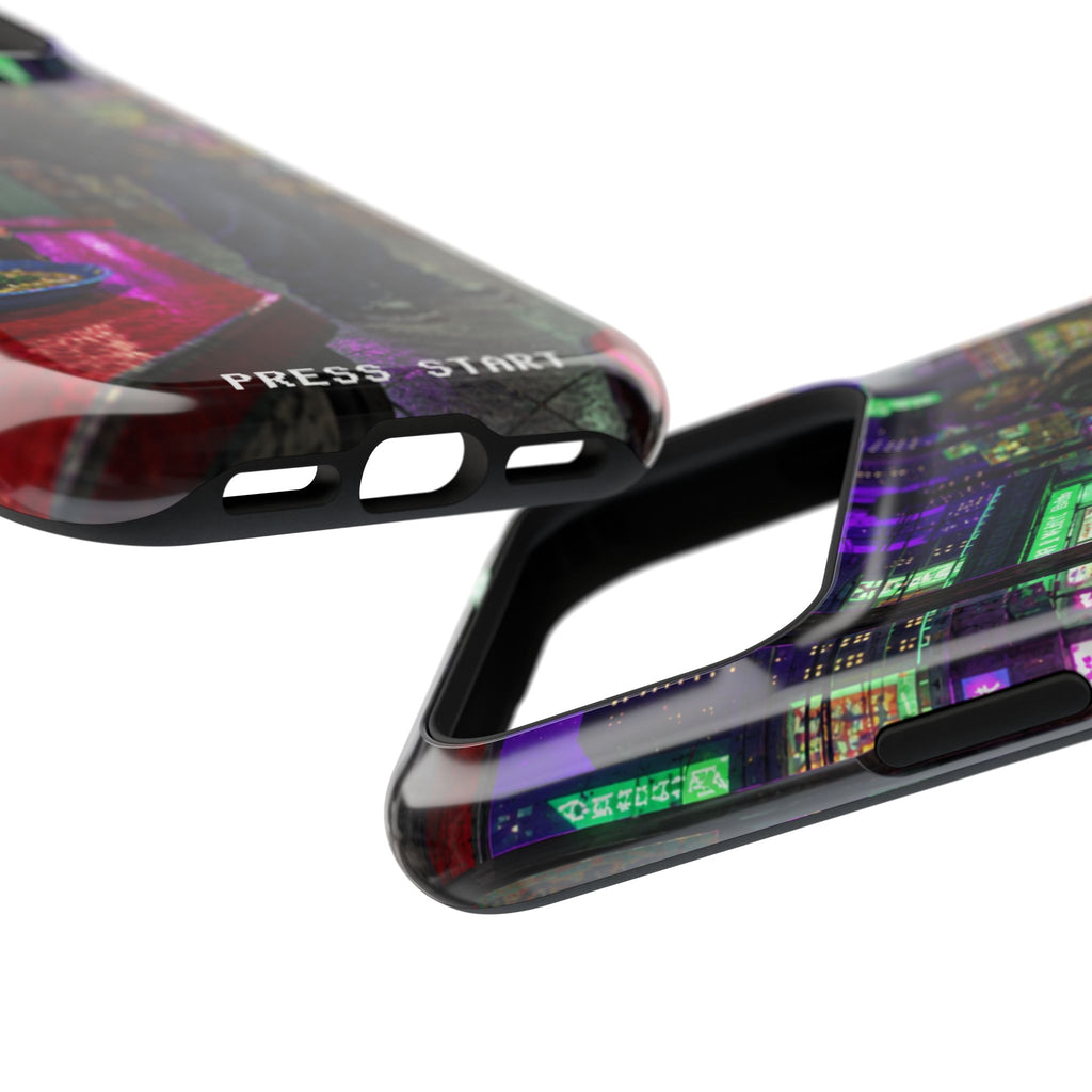 Press Start Cyberpunk Arcade Phone Case