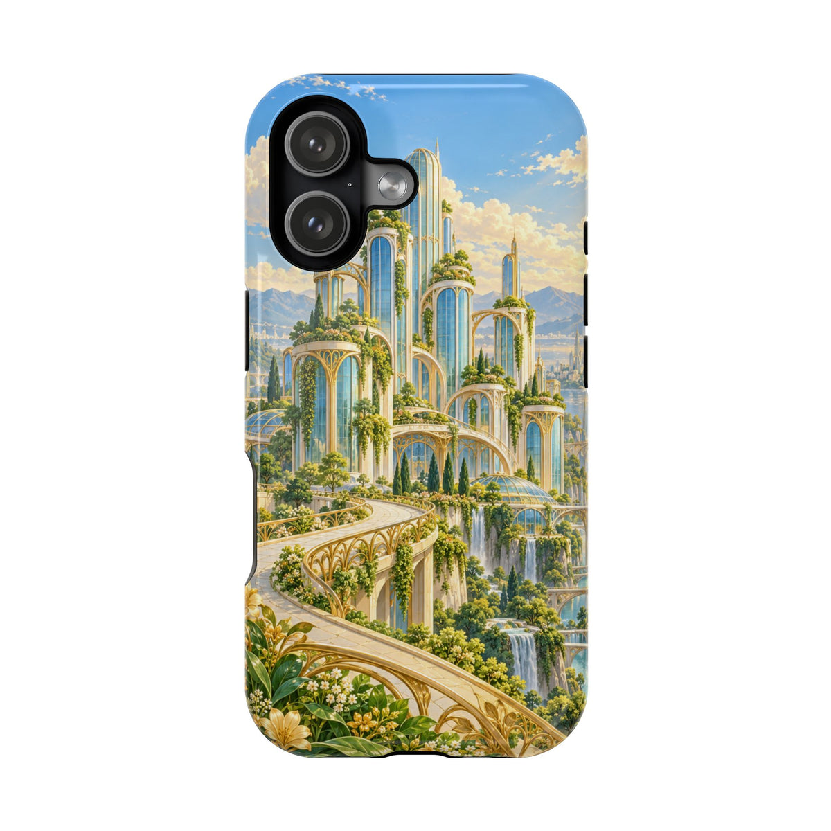 Impact-Resistant Phone Case – Enchanted Sky City Fantasy Architecture