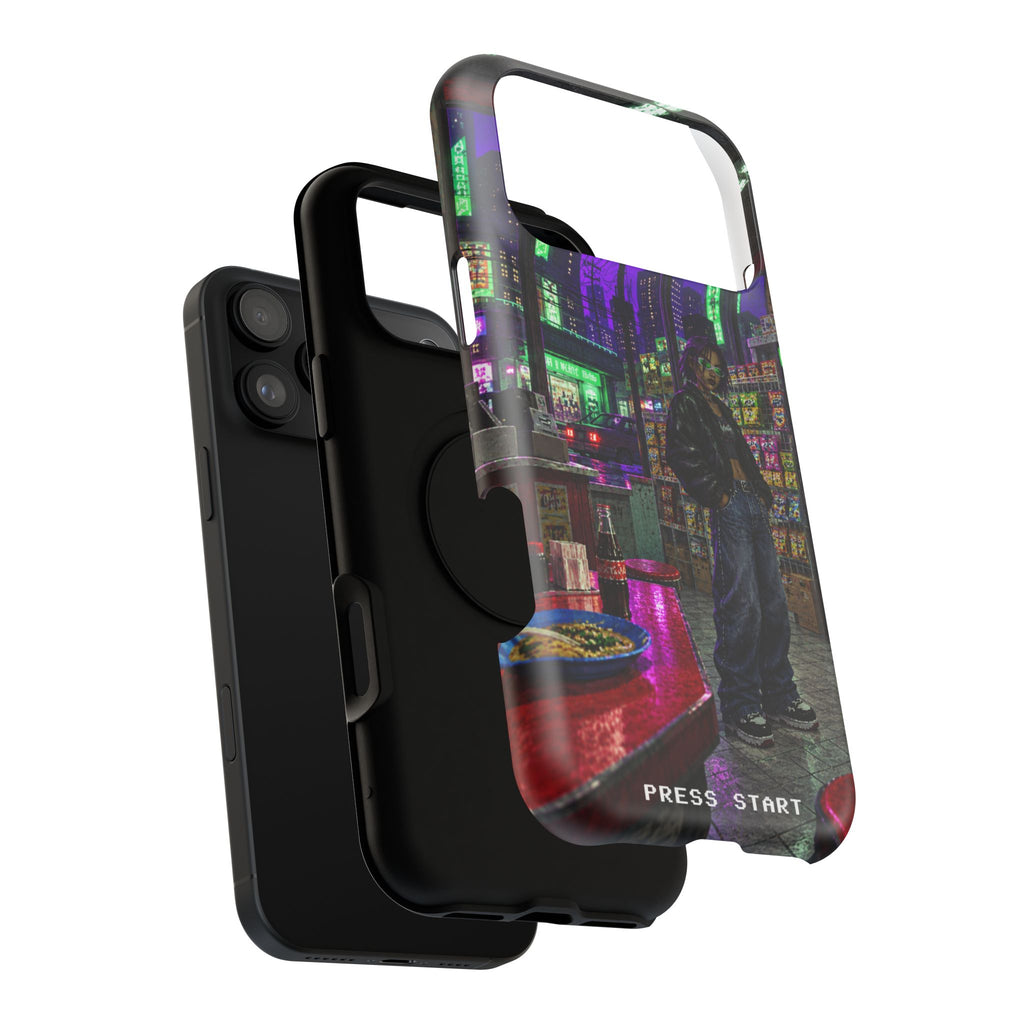 Press Start Cyberpunk Arcade Phone Case