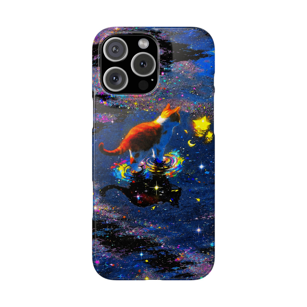 Cosmic Cat Slim Phone Case