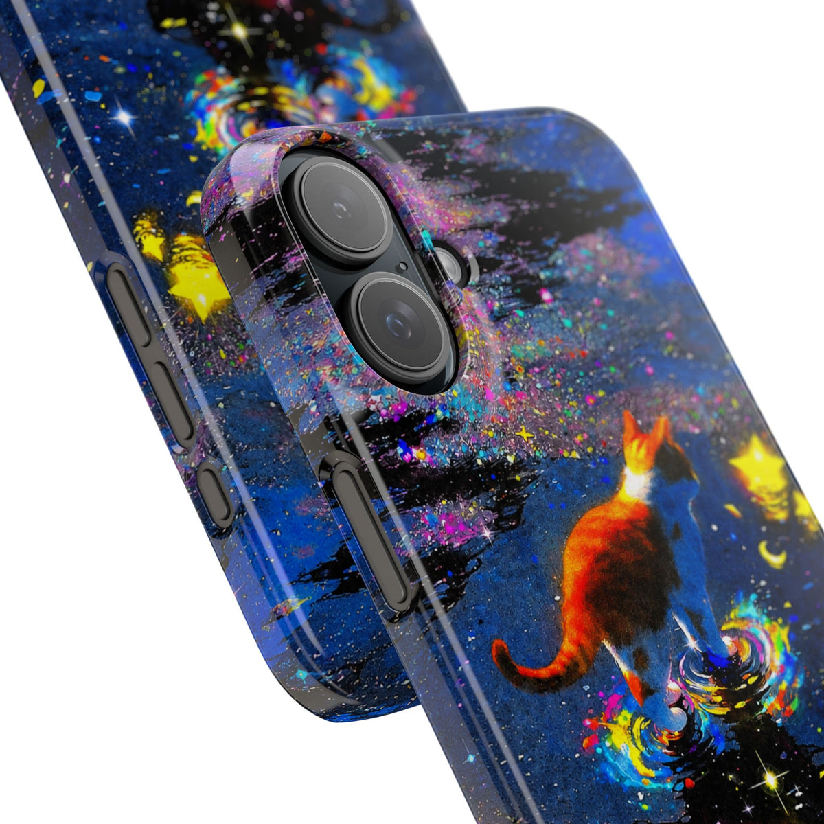 Cosmic Cat Slim Phone Case