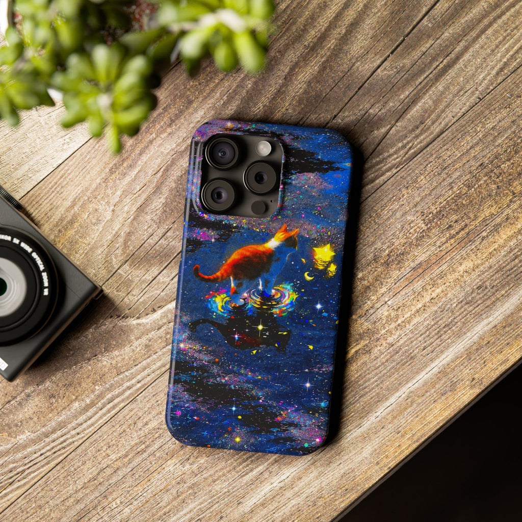 Cosmic Cat Slim Phone Case