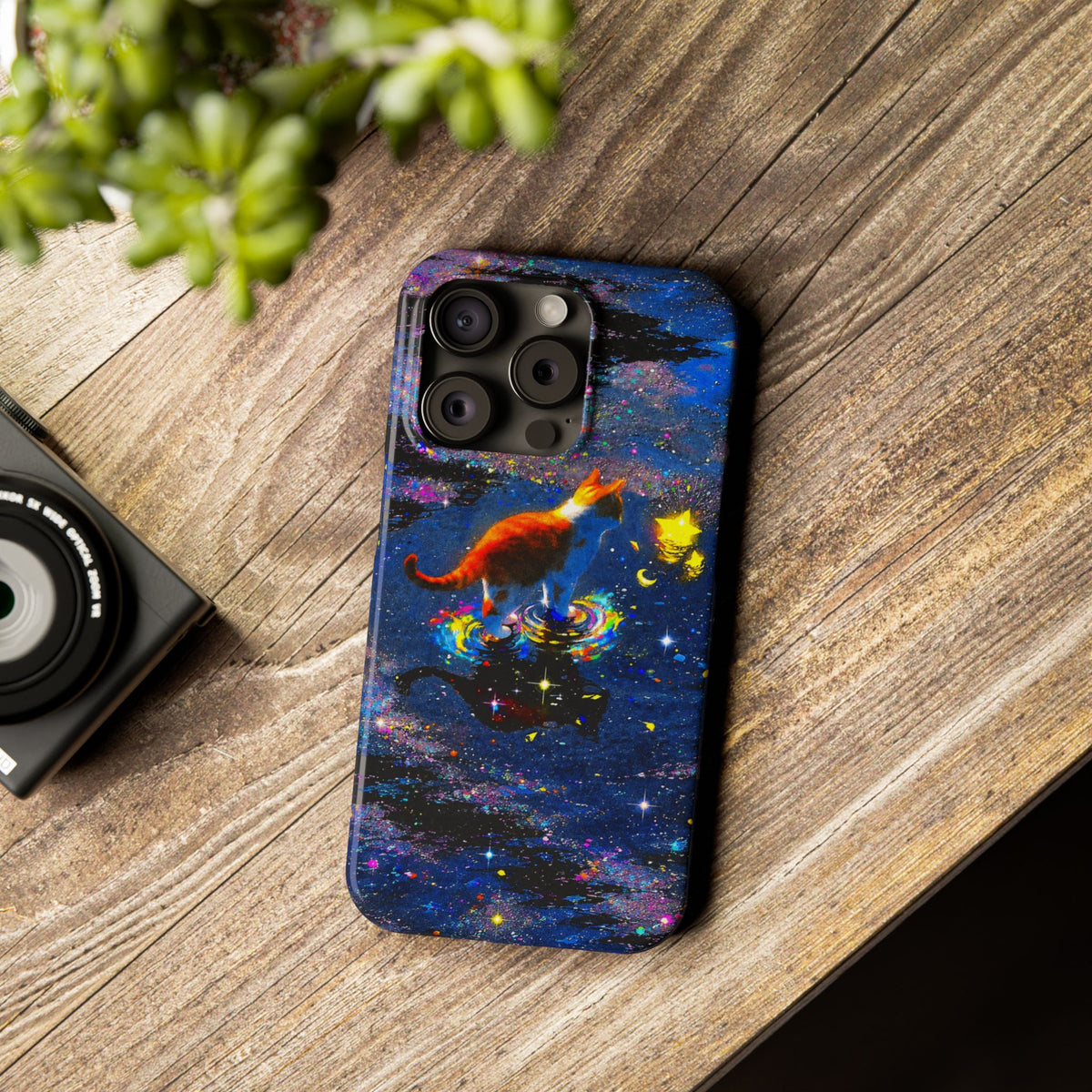 Cosmic Cat Slim Phone Case