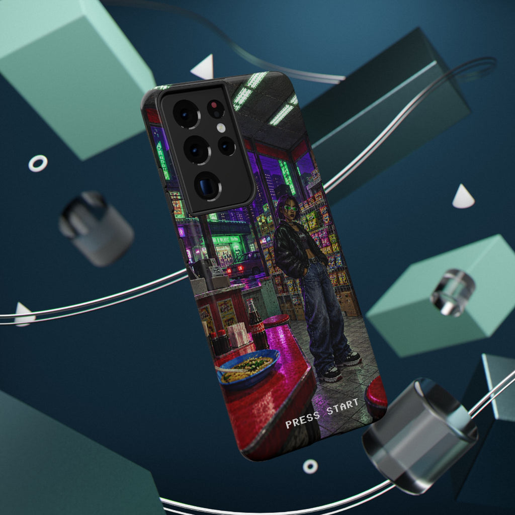 Press Start Cyberpunk Arcade Phone Case