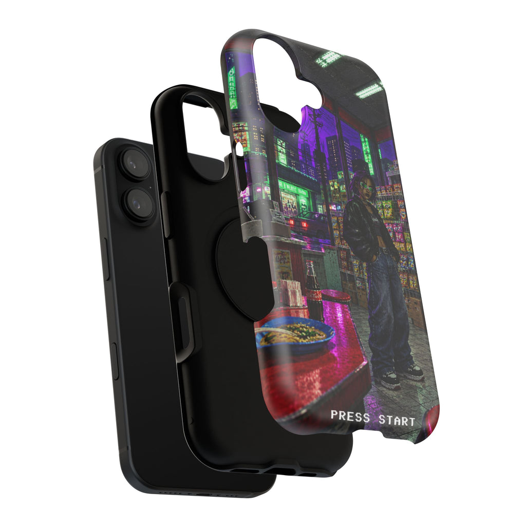 Press Start Cyberpunk Arcade Phone Case