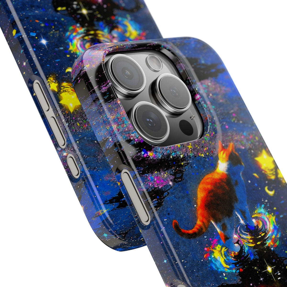 Cosmic Cat Slim Phone Case
