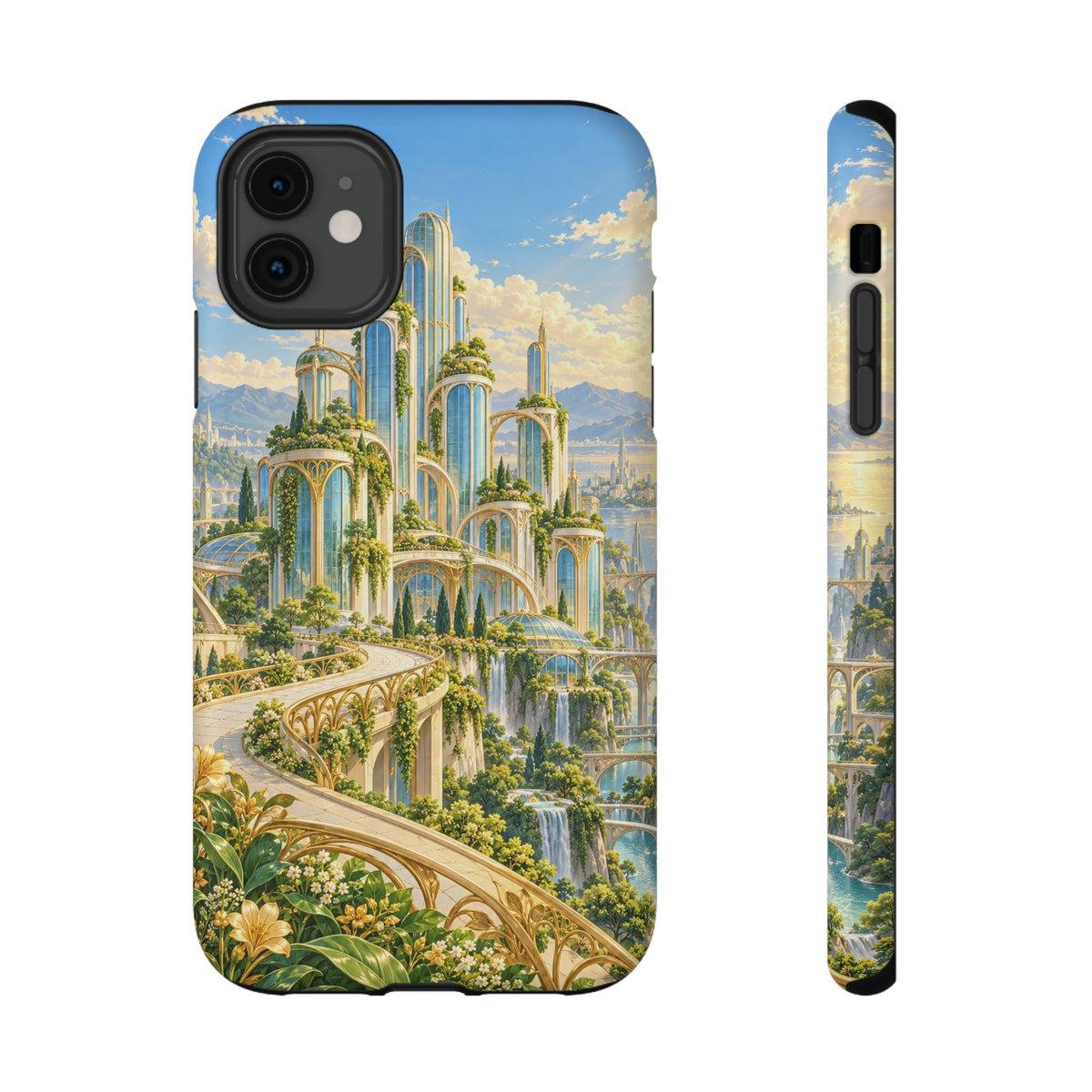Impact-Resistant Phone Case – Enchanted Sky City Fantasy Architecture
