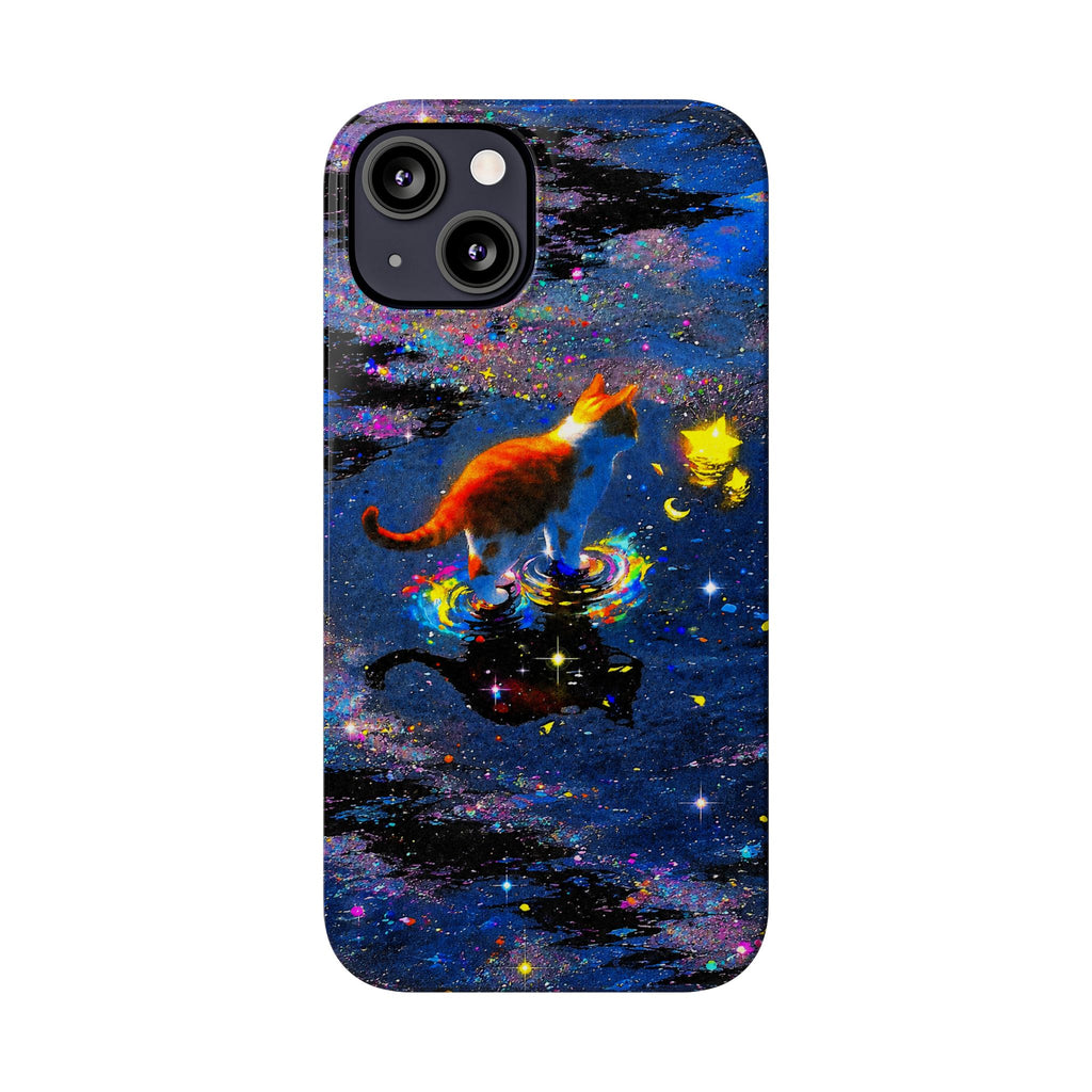 Cosmic Cat Slim Phone Case