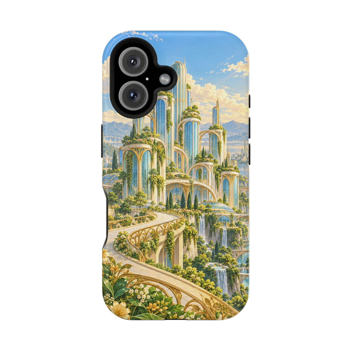 Impact-Resistant Phone Case – Enchanted Sky City Fantasy Architecture