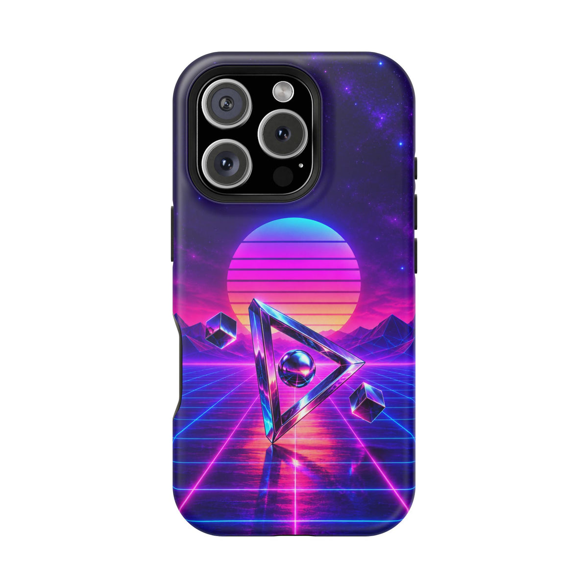 Retro Synthwave Impact-Resistant Phone Case