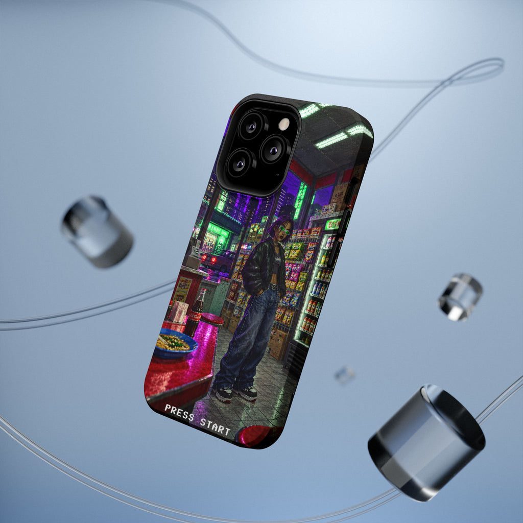 Press Start Cyberpunk Arcade Phone Case