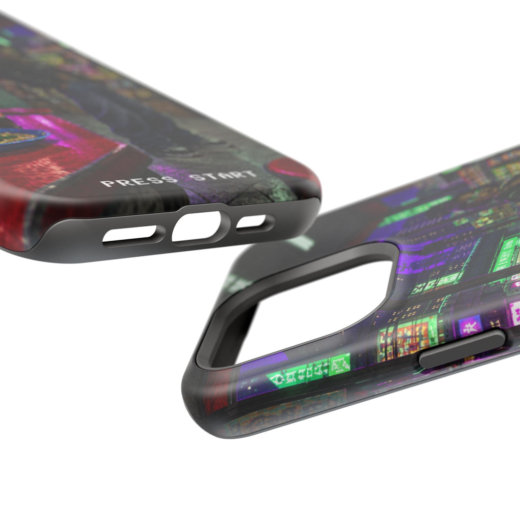 Press Start Cyberpunk Arcade Phone Case
