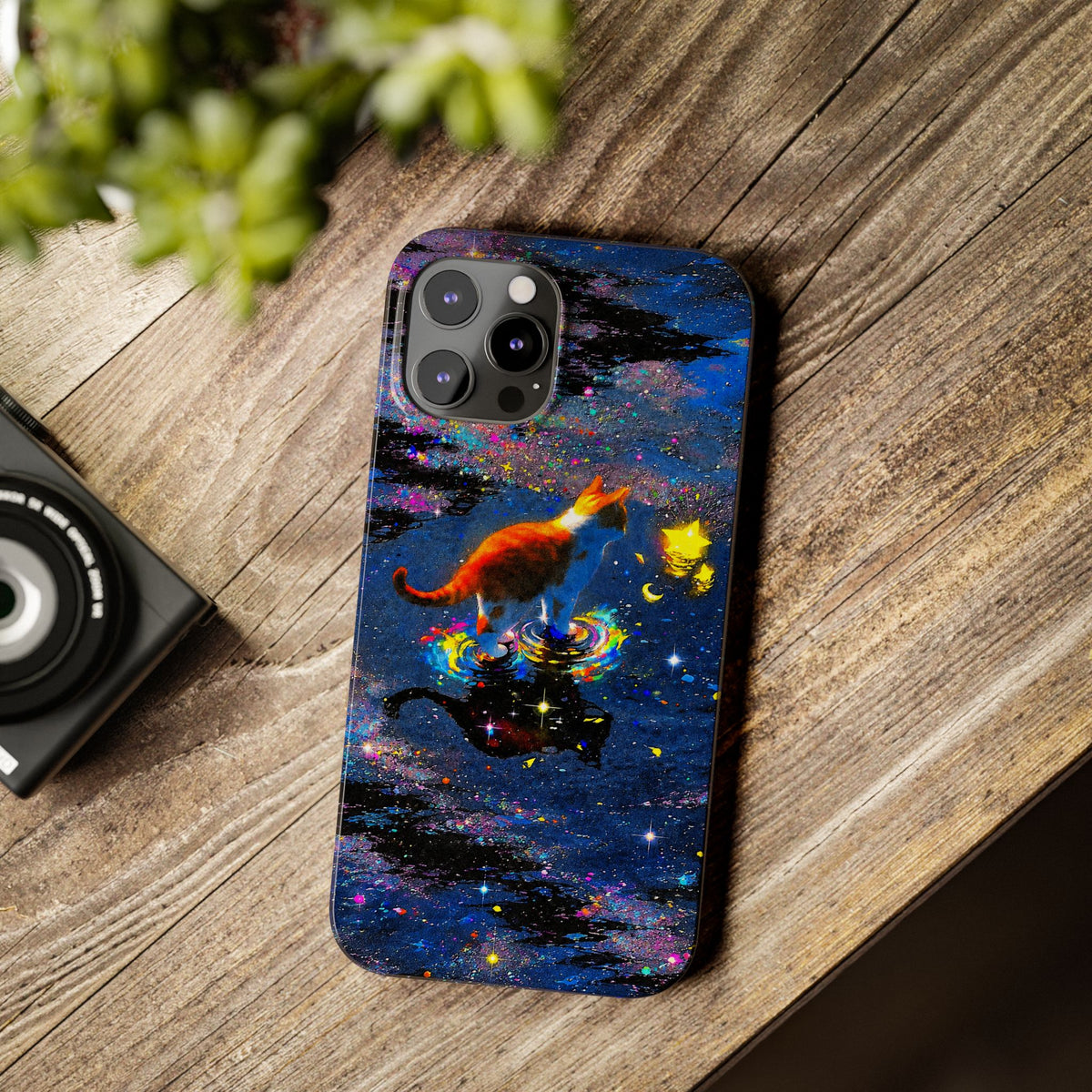 Cosmic Cat Slim Phone Case