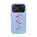 Impact-Resistant Phone Case with Iridescent Heart Design