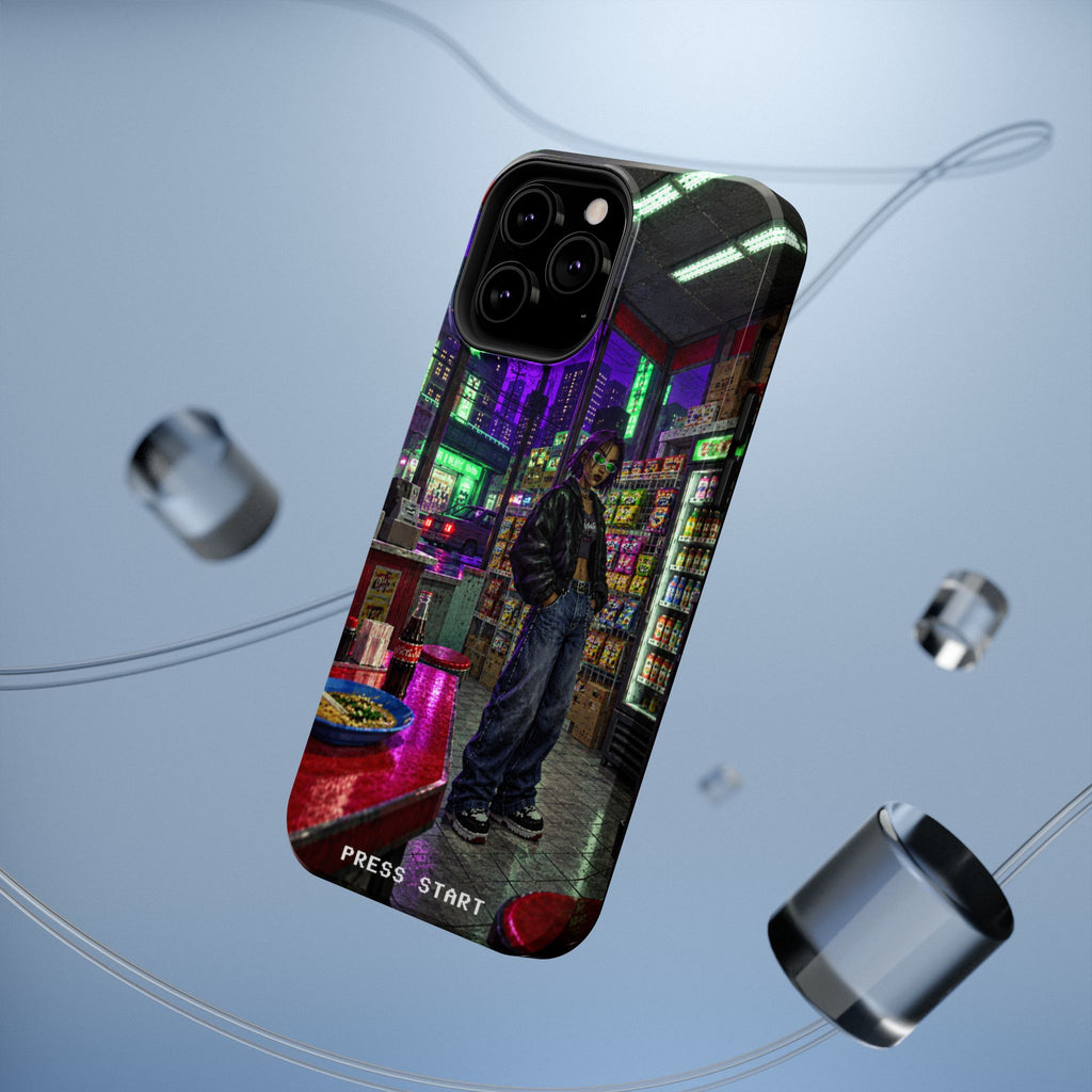 Press Start Cyberpunk Arcade Phone Case