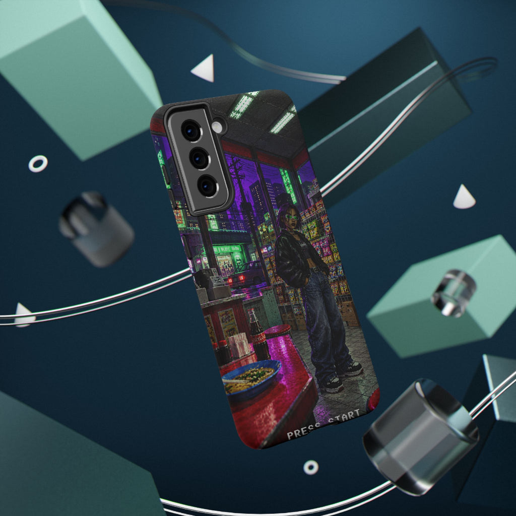 Press Start Cyberpunk Arcade Phone Case