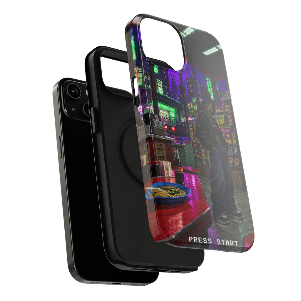 Press Start Cyberpunk Arcade Phone Case