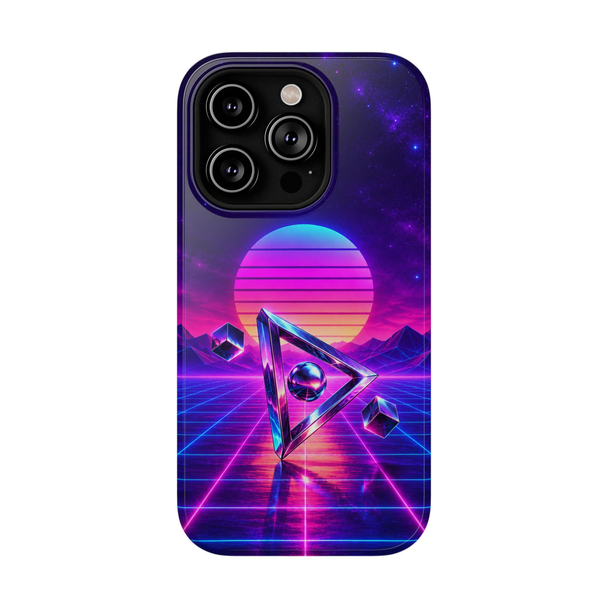 Retro Synthwave Impact-Resistant Phone Case