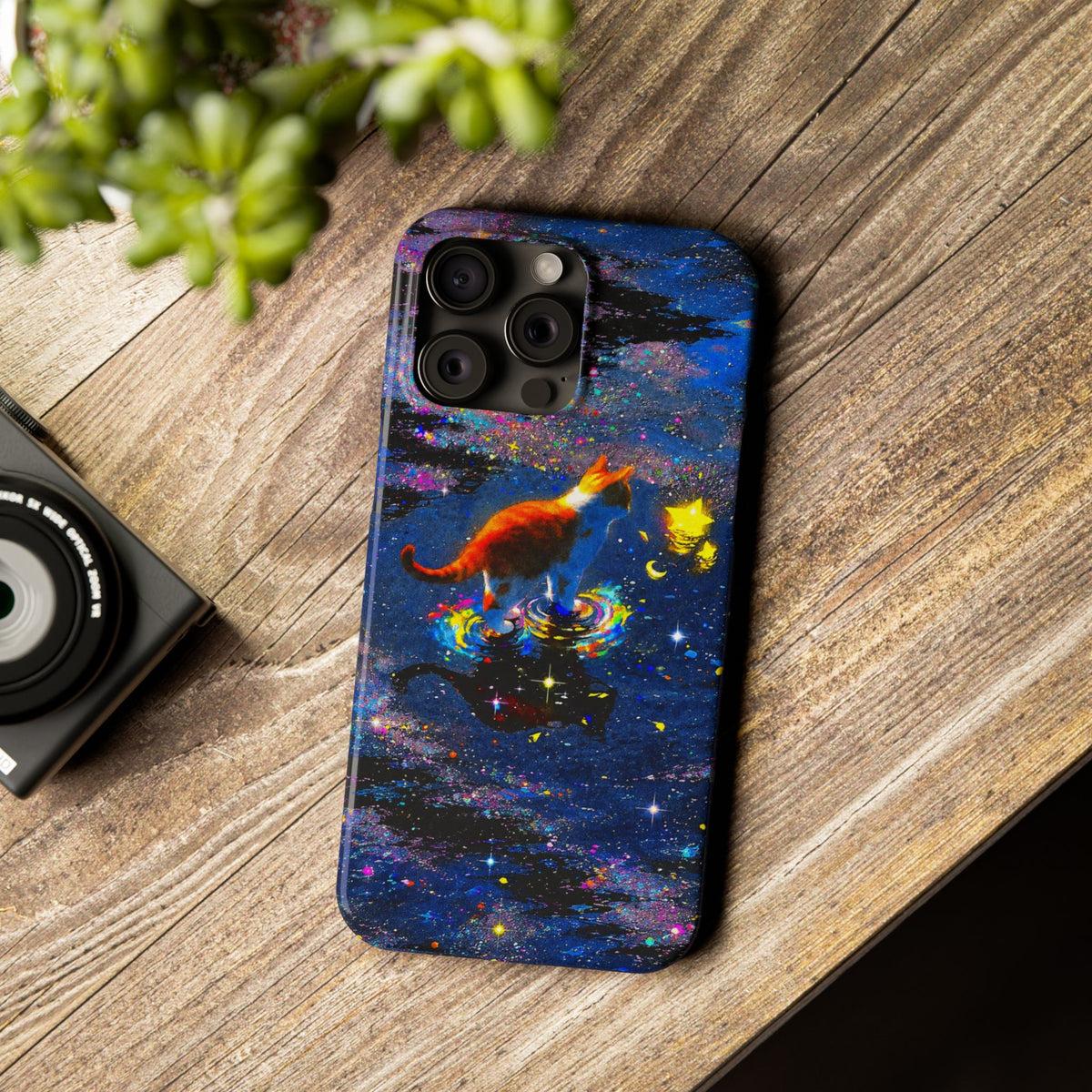Cosmic Cat Slim Phone Case