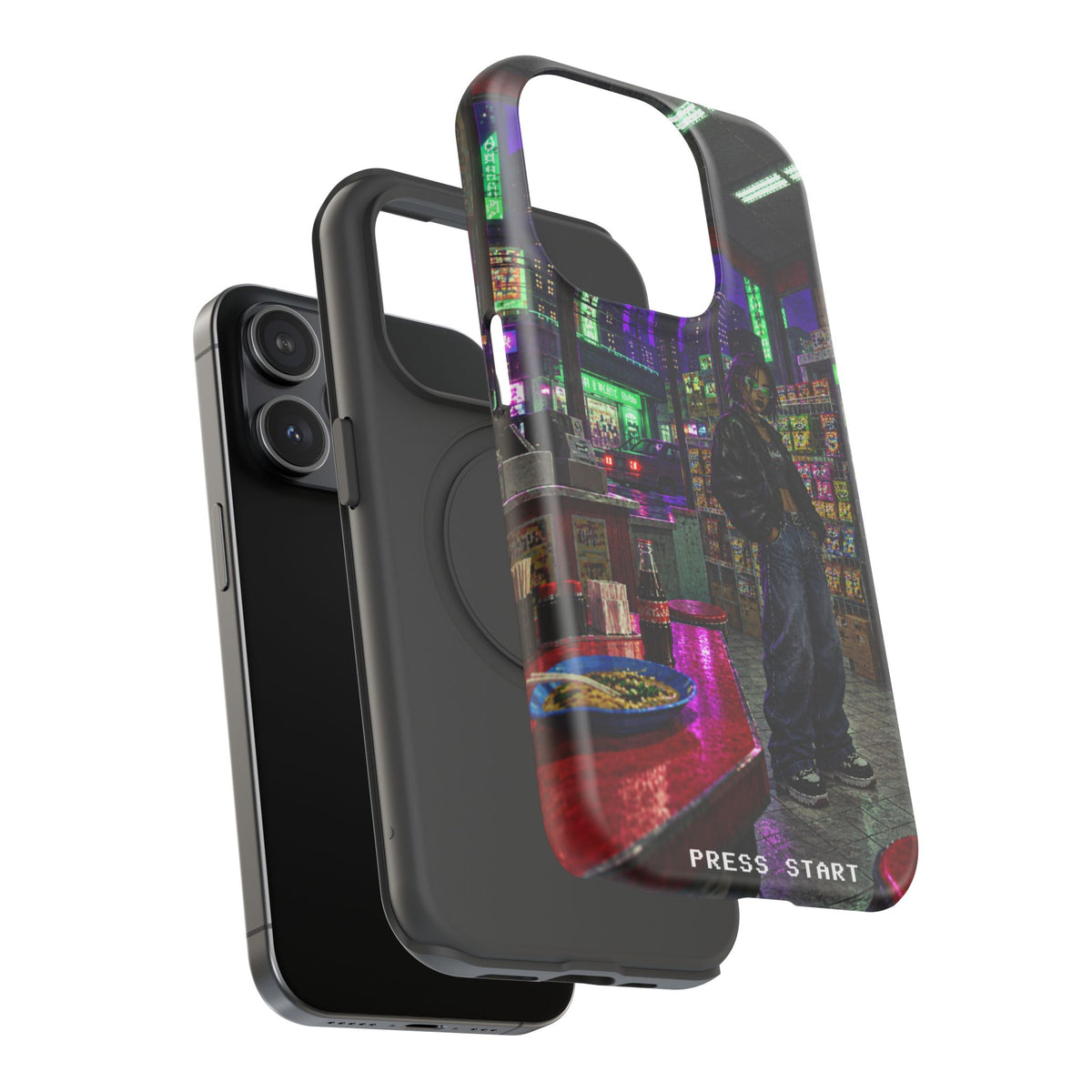 Press Start Cyberpunk Arcade Phone Case