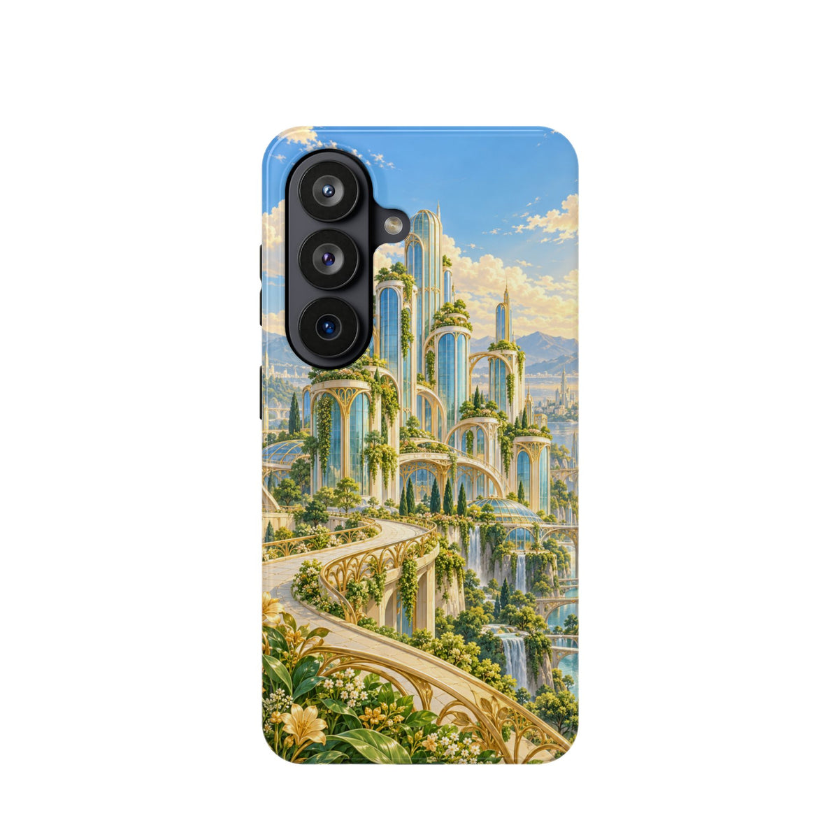 Impact-Resistant Phone Case – Enchanted Sky City Fantasy Architecture