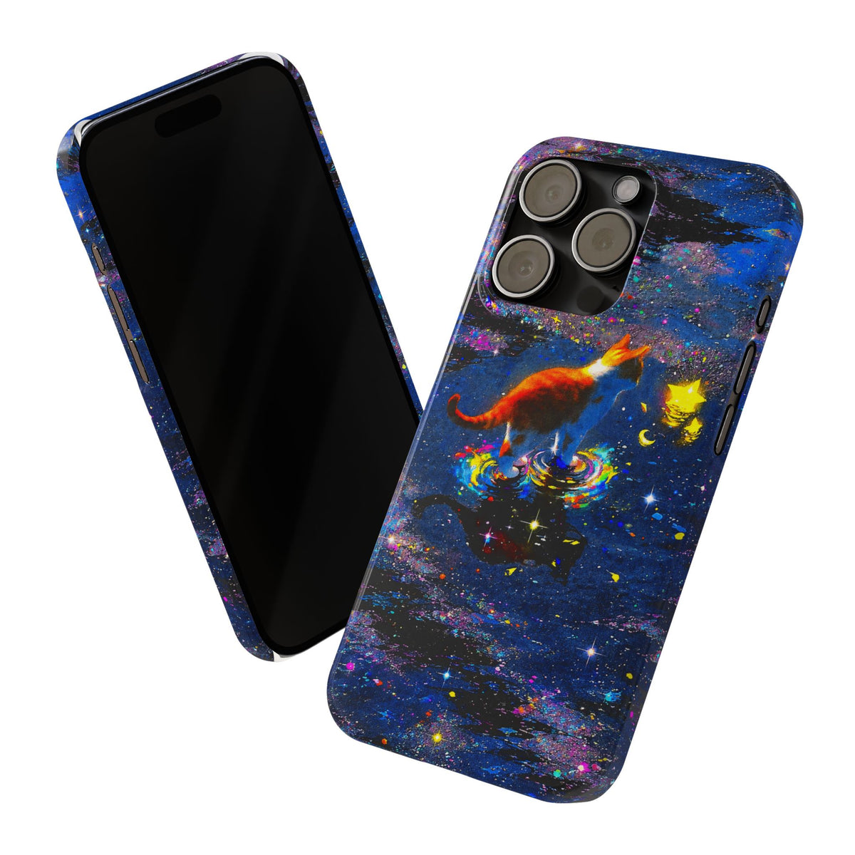 Cosmic Cat Slim Phone Case