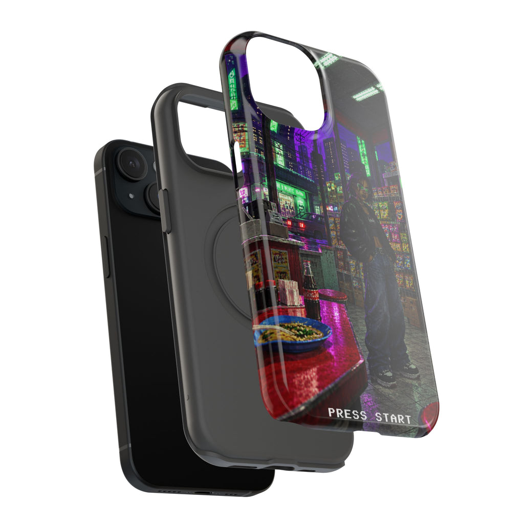 Press Start Cyberpunk Arcade Phone Case