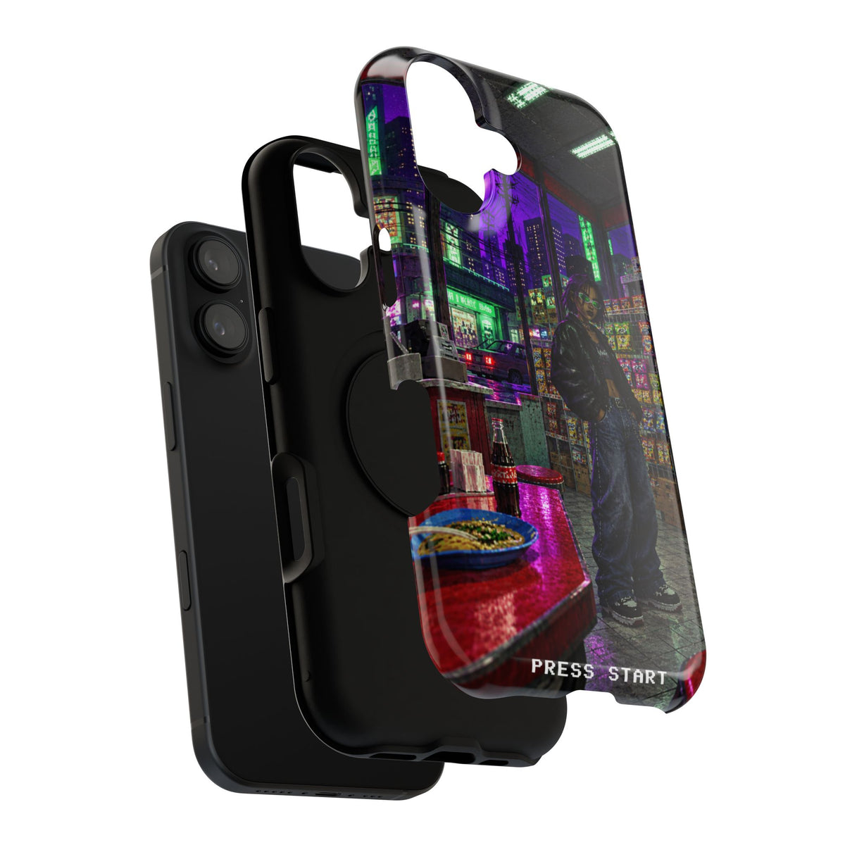 Press Start Cyberpunk Arcade Phone Case