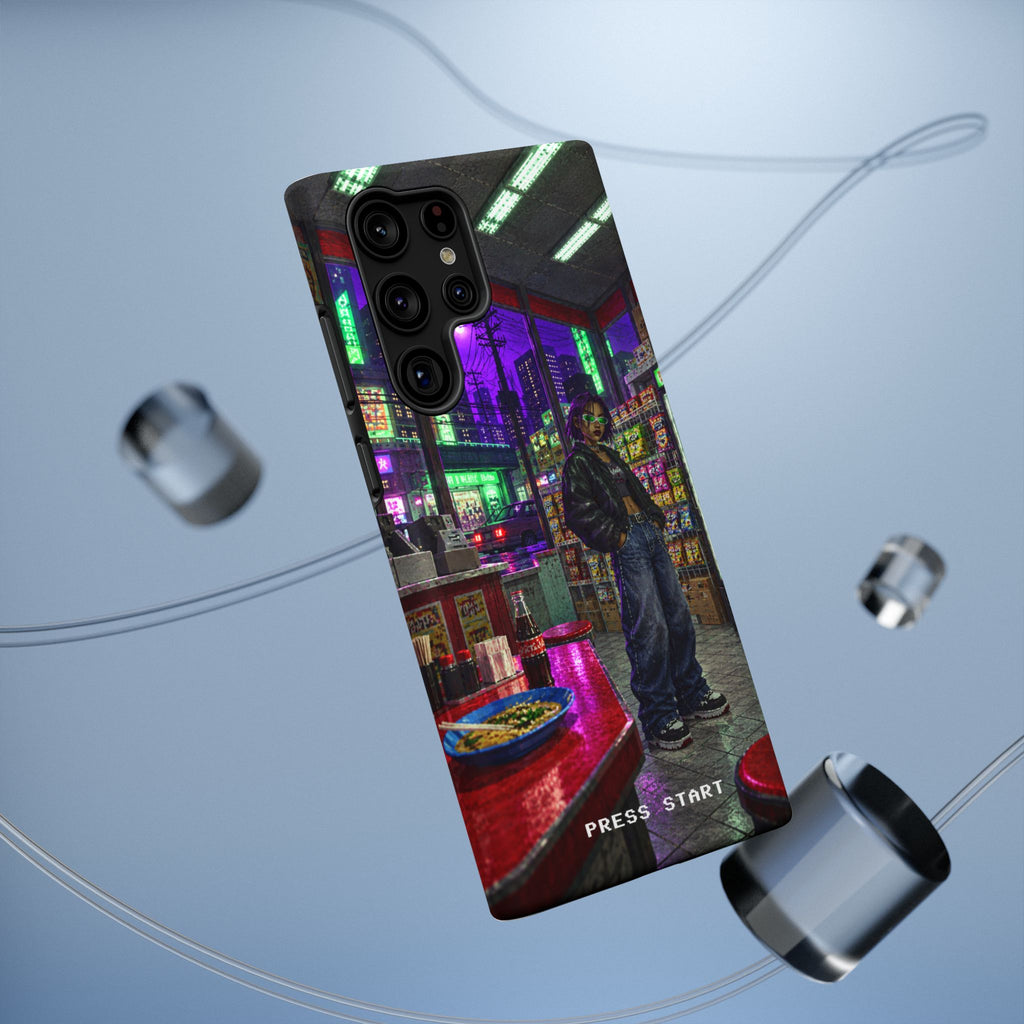 Press Start Cyberpunk Arcade Phone Case