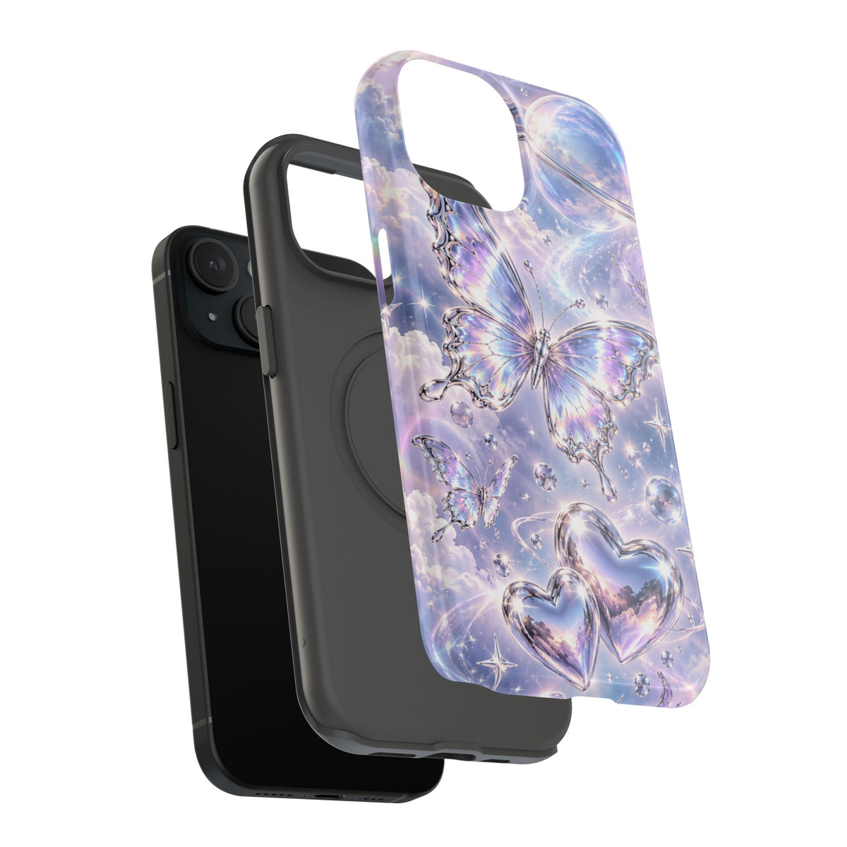 Butterfly Heart Impact-Resistant Phone Case