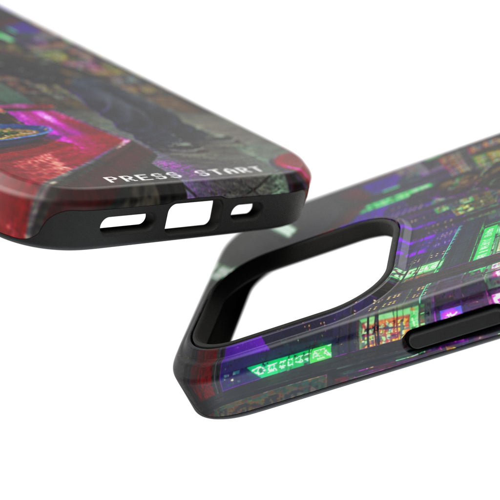 Press Start Cyberpunk Arcade Phone Case