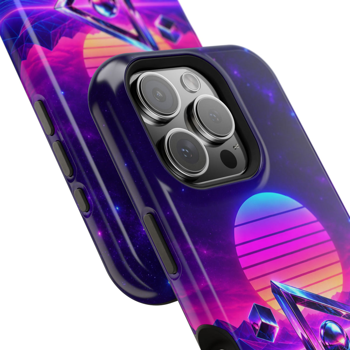 Retro Synthwave Impact-Resistant Phone Case