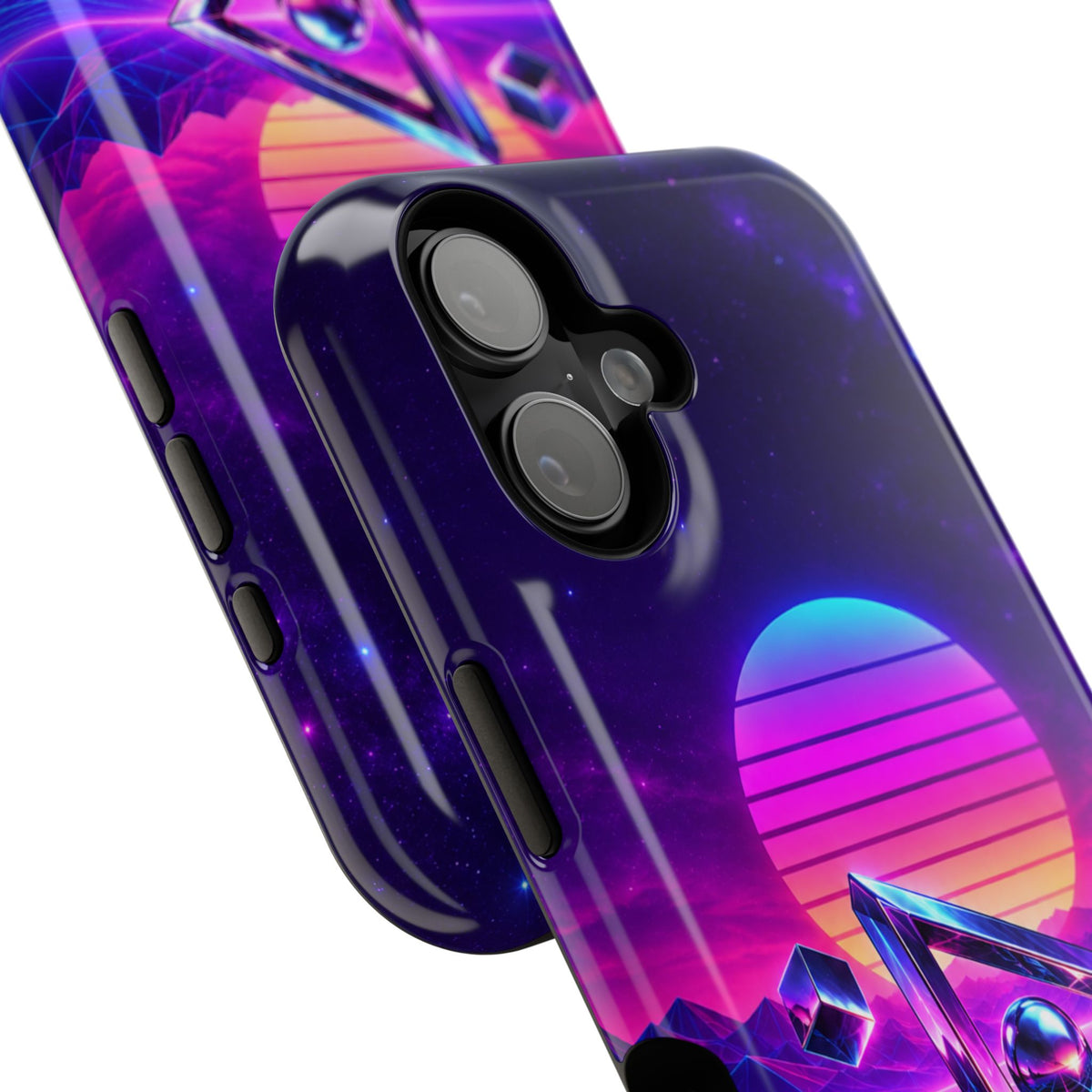 Retro Synthwave Impact-Resistant Phone Case