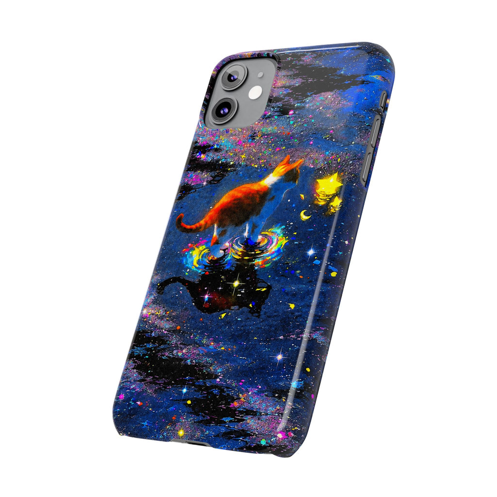 Cosmic Cat Slim Phone Case