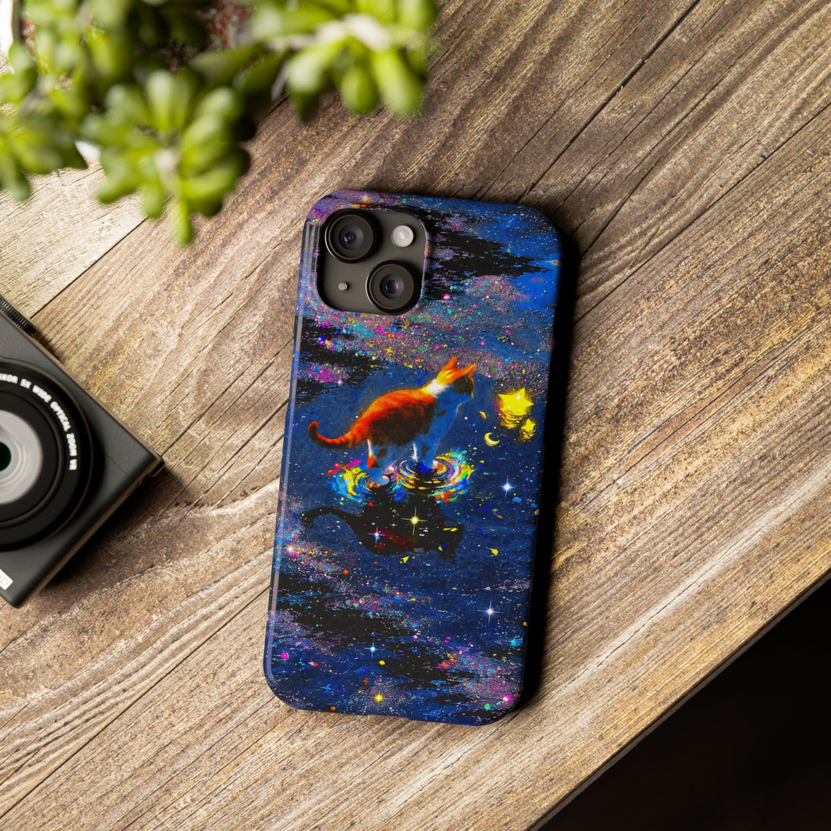 Cosmic Cat Slim Phone Case