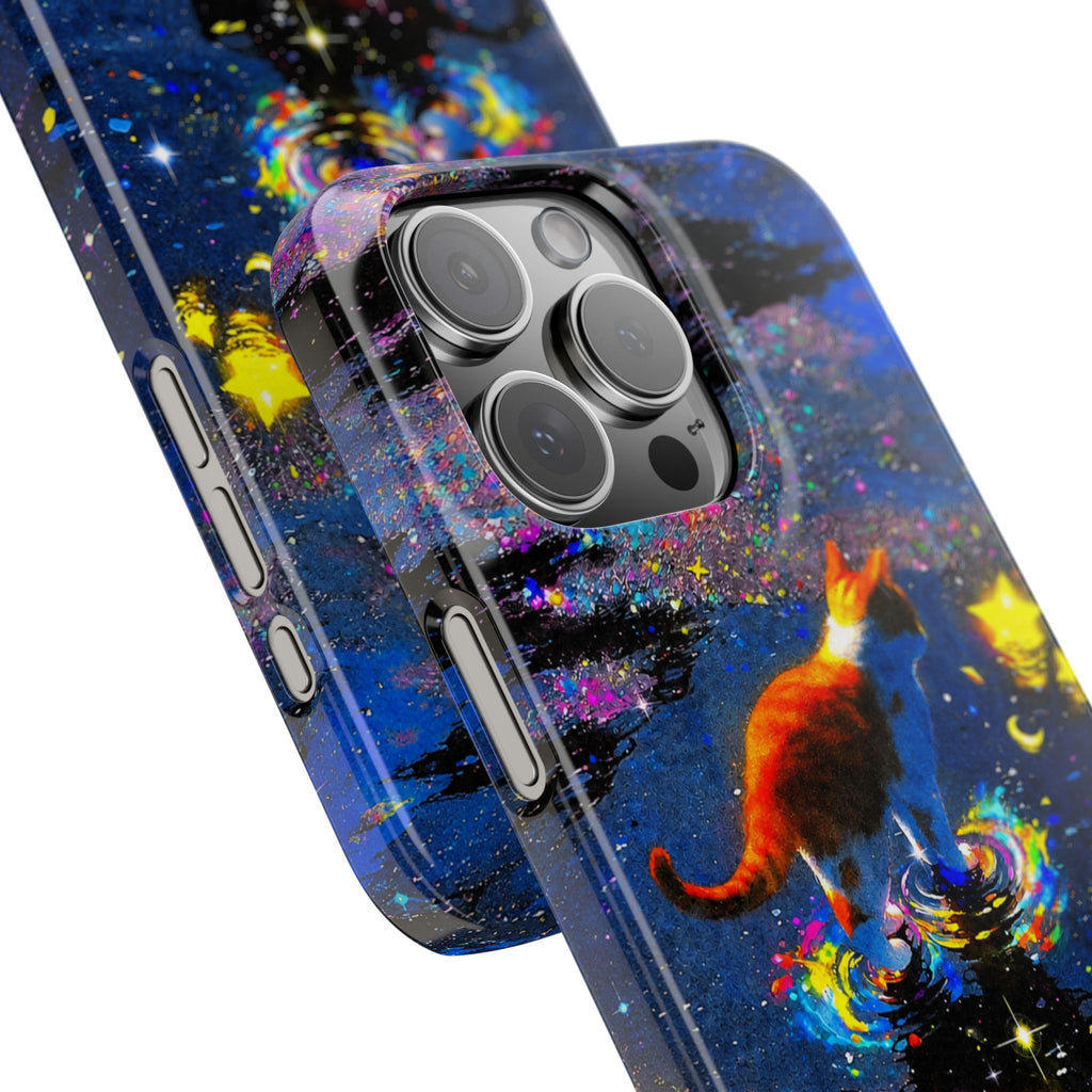 Cosmic Cat Slim Phone Case