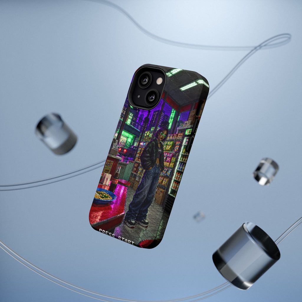 Press Start Cyberpunk Arcade Phone Case