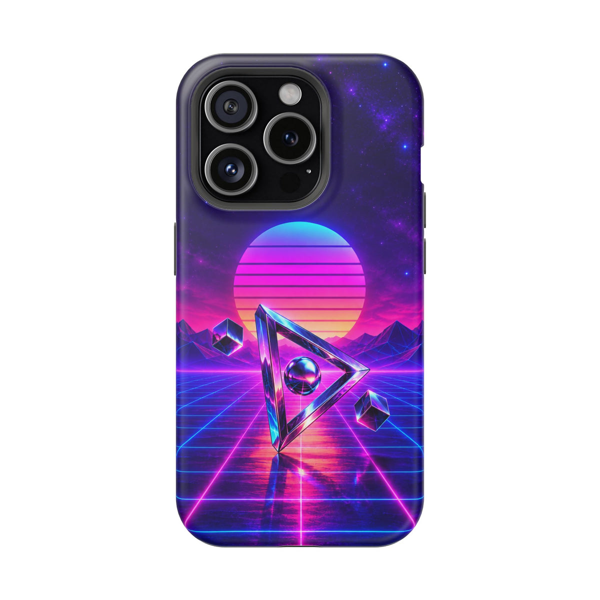 Retro Synthwave Impact-Resistant Phone Case