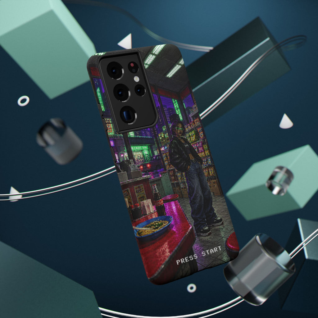 Press Start Cyberpunk Arcade Phone Case