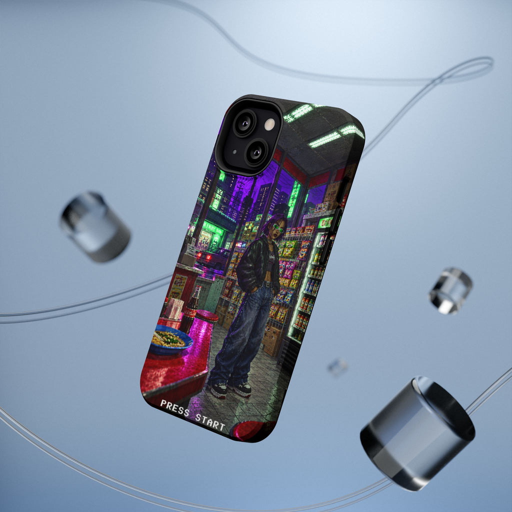 Press Start Cyberpunk Arcade Phone Case