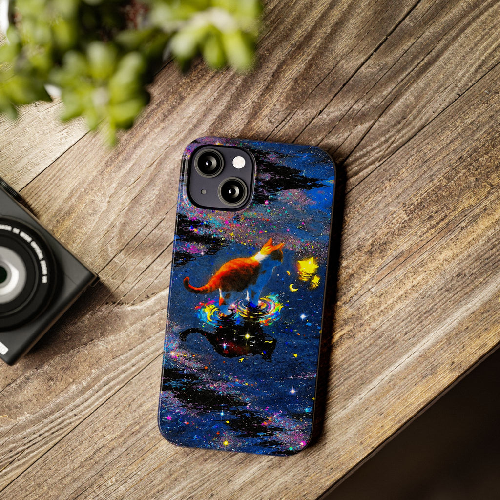 Cosmic Cat Slim Phone Case