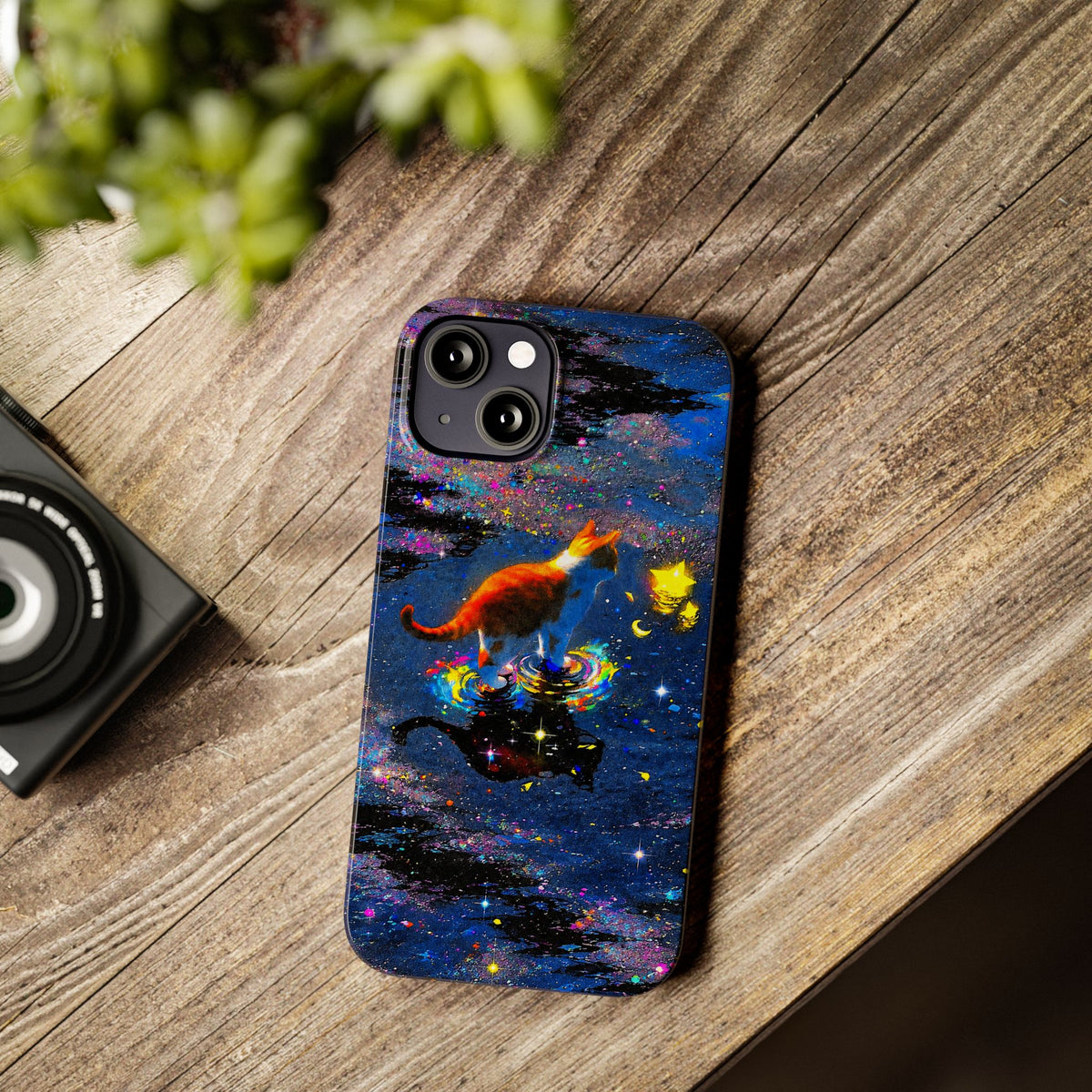 Cosmic Cat Slim Phone Case