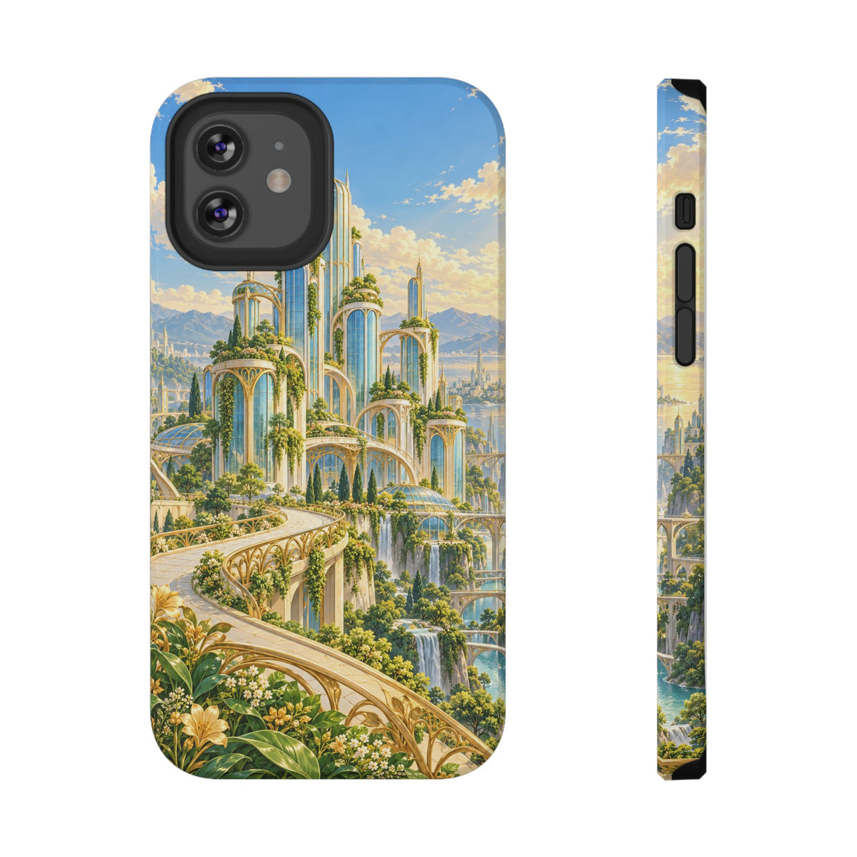 Impact-Resistant Phone Case – Enchanted Sky City Fantasy Architecture
