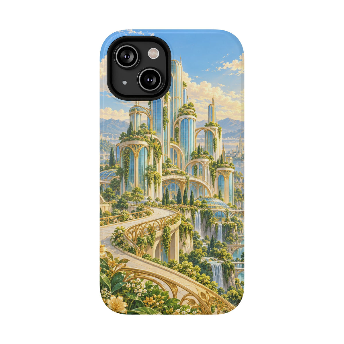 Impact-Resistant Phone Case – Enchanted Sky City Fantasy Architecture