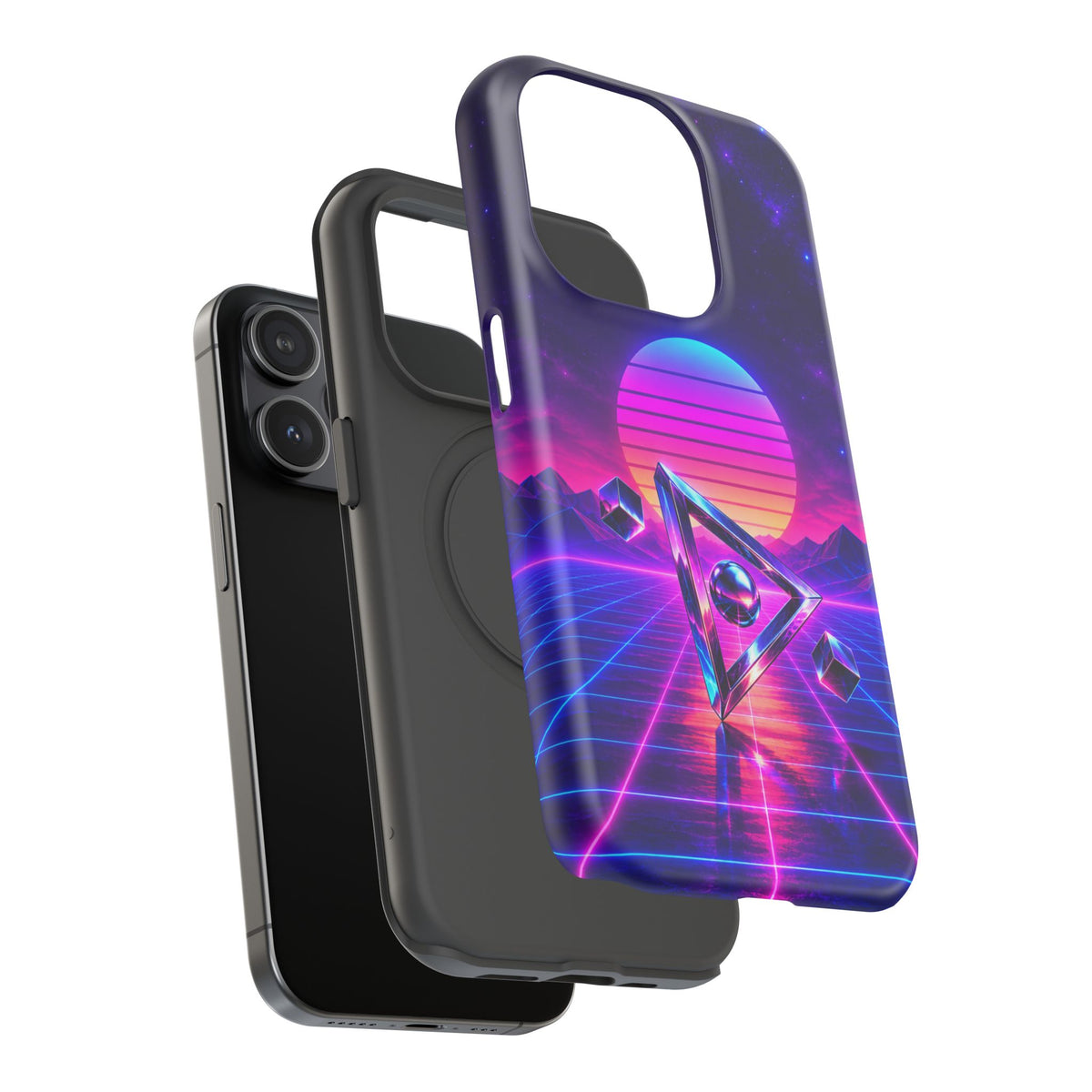 Retro Synthwave Impact-Resistant Phone Case