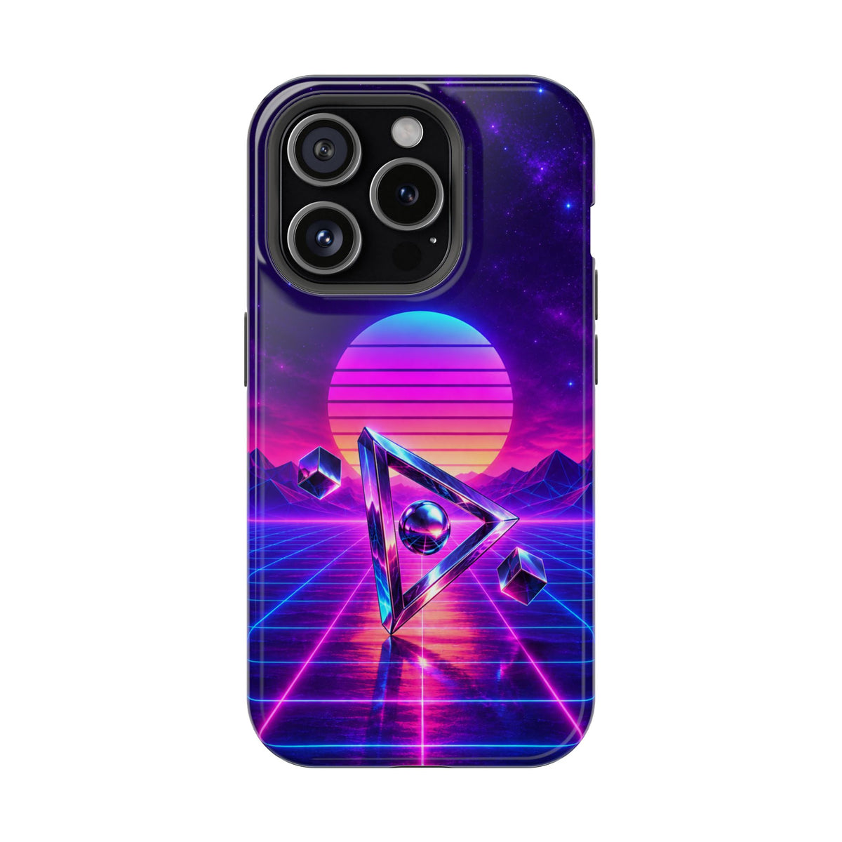 Retro Synthwave Impact-Resistant Phone Case