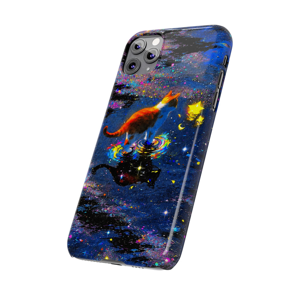 Cosmic Cat Slim Phone Case